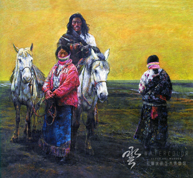 华天睿 《纳木错的春天》 137*150cm 2009年